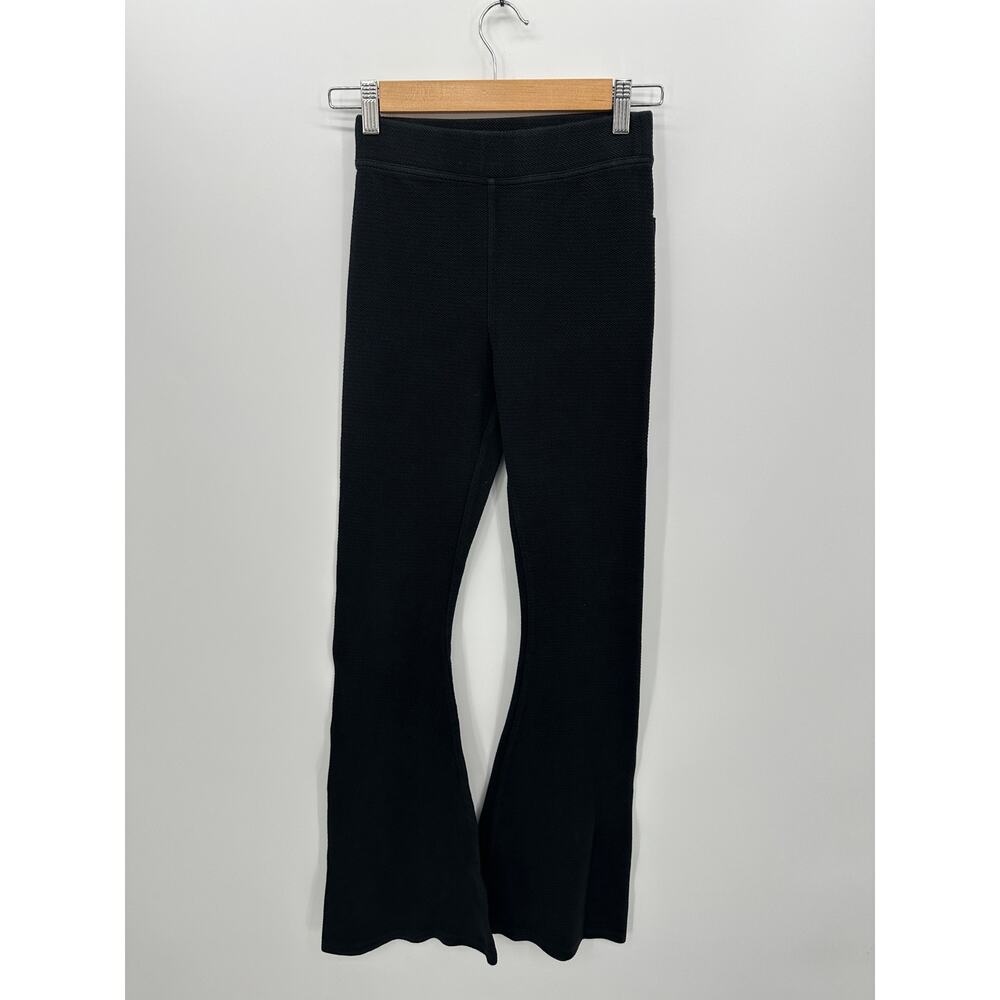 Aerie Offline Womens Black Flare Leggings Size S Textured Ribbed High Rise Pants